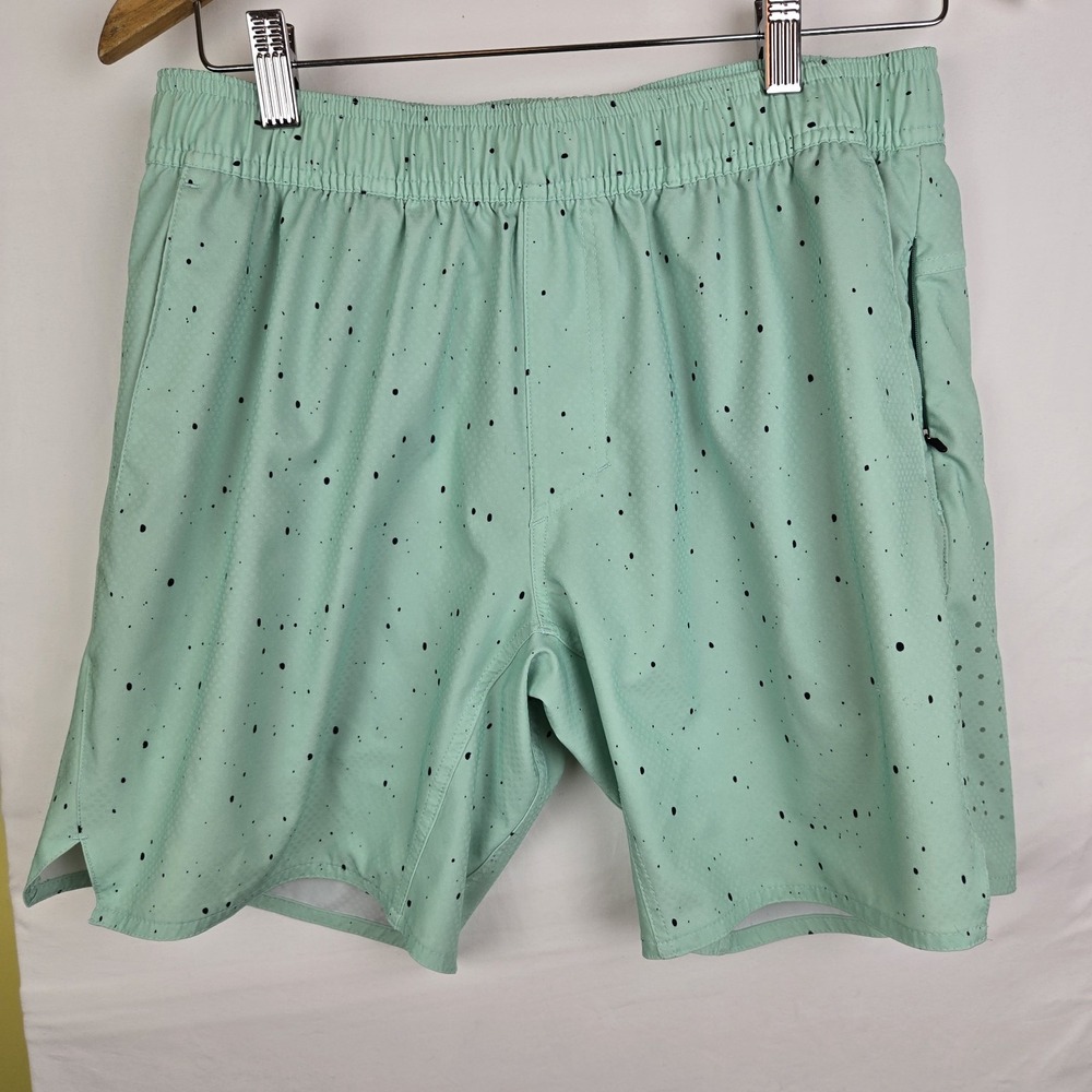 Legends Luka Athletic Shorts Men's Medium Mint Green Black Splatter. Unlined